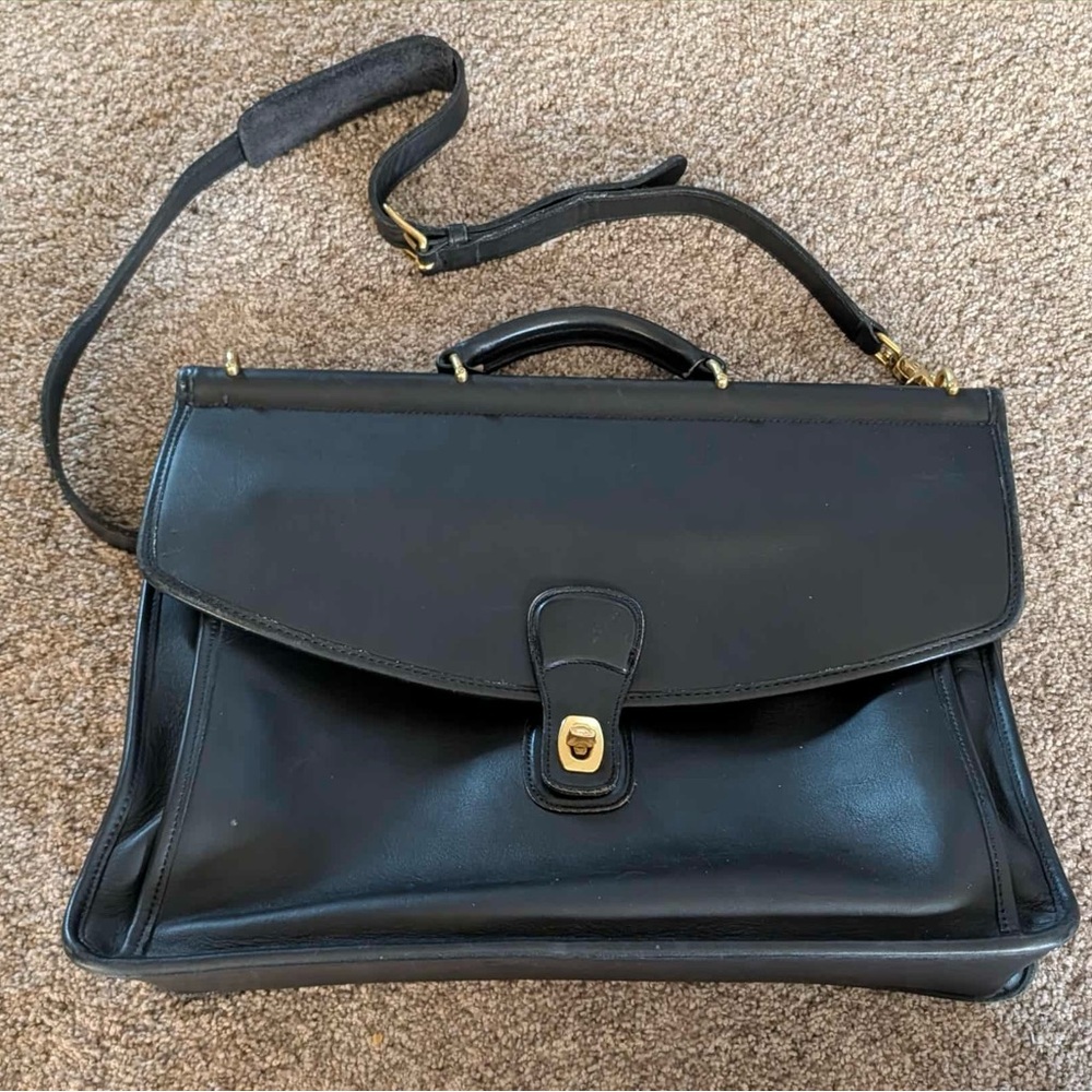 Coach 90s Black Beekman Leather Briefcase — Excellent condition! - Picture 4 of 8